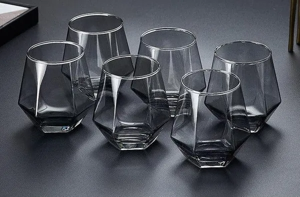 310_ML_Each_Ion_Silver_Black_Tumbler_Whiskey_Whisky_Glass,_Glassware_for_Wiskey,_Cocktail,_Gift_for_Anniversary,_Wedding,_Housewarming,_Birthday,_2_Pieces,_Black