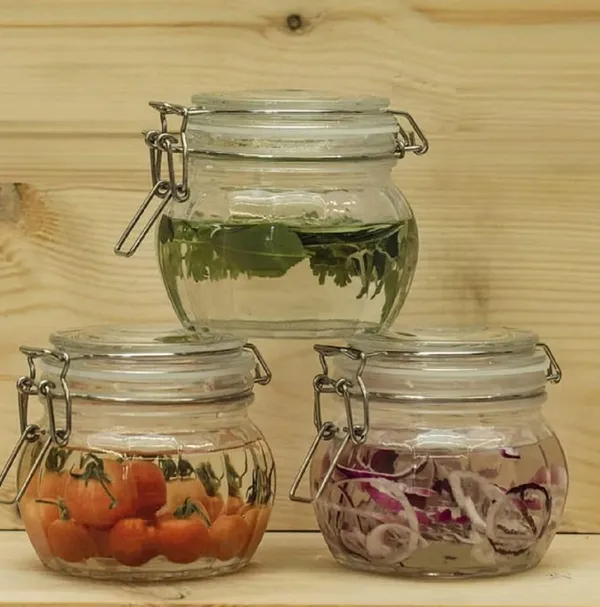 500_ML,_Airtight_Pop_Jar_Storage_Glass_Container_with_SS_Clip_Airtight_Lid_-_Grocery_Jar,_Cookie_Jar,_Candy_Jar,_Multipurpose_Kitchen_Container_Glass_Jar_Fancy_Cashew_Jar,_3_Piece,_Clear