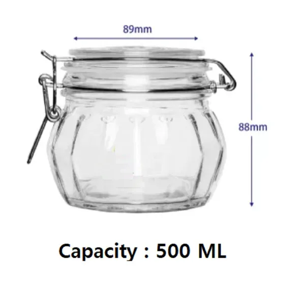 500_ML,_Airtight_Pop_Jar_Storage_Glass_Container_with_SS_Clip_Airtight_Lid_-_Grocery_Jar,_Cookie_Jar,_Candy_Jar,_Multipurpose_Kitchen_Container_Glass_Jar_Fancy_Cashew_Jar,_1_Piece,_Clear