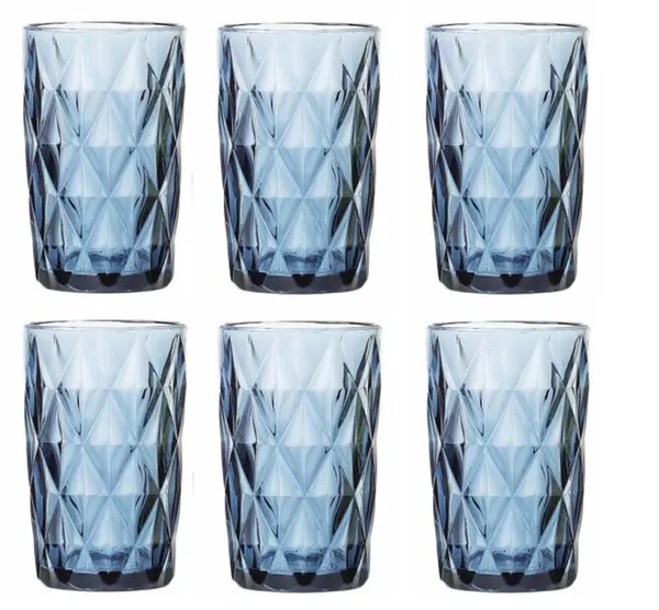 6_Pieces,_400_ML_Highball_Geometric_Design_Drinking_Glasses_Set_Tumbler_Glasses_-_Thick_Walled_Blue_Tumbler_for_Cocktail,_Juice,_Water,_Mixed_Drinks,_Beer_and_Coffee