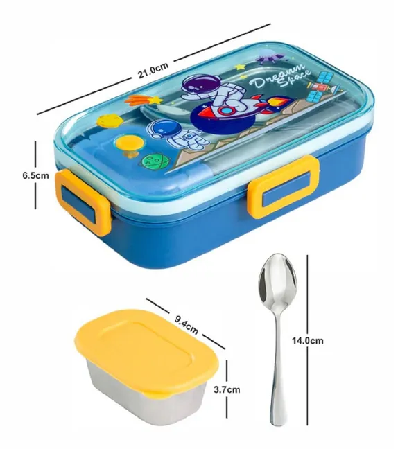 710_ML_Leak_Proof_Stainless_Steel_Lunch_Box_2_Compartment_Proof_Tiffin_Box_Adult_Office_Worker_School_Lunch_Box,_Space_Station_Theme