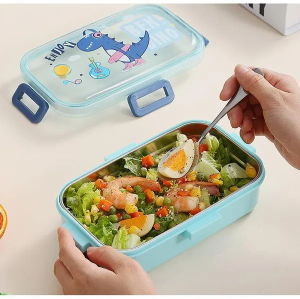 710_ML_Leak_Proof_Stainless_Steel_Lunch_Box_2_Compartment_Proof_Tiffin_Box_Adult_Office_Worker_School_Lunch_Box,_Space_Station_Theme