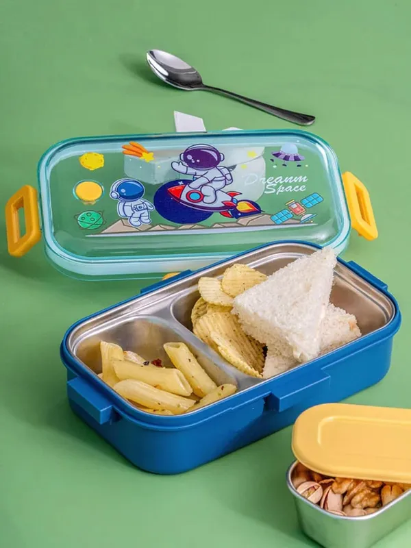 710_ML_Leak_Proof_Stainless_Steel_Lunch_Box_2_Compartment_Proof_Tiffin_Box_Adult_Office_Worker_School_Lunch_Box,_Space_Station_Theme