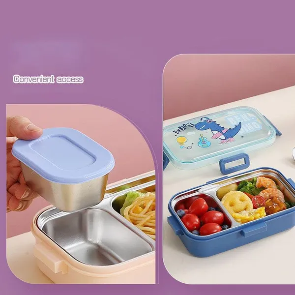 710_ML_Leak_Proof_Stainless_Steel_Lunch_Box_2_Compartment_Tiffin_Box_Adult_Office_Worker_School_Lunch_Box,_Unicorn_Theme