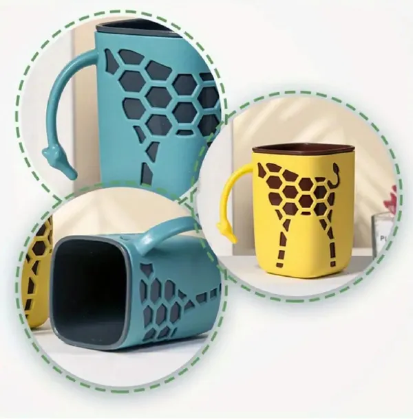 Multi_Utility_Cute_Plastic_Cup_use_as_Toothbrush_Holder_Cup,_Mouthwash_Cup,_Gargle_Cup,_Pen_Stand,_Table_Decor,_Simple_Bathroom_Tumbler_Return_Gifting_for_Kids,_Jiraffe,_Yellow