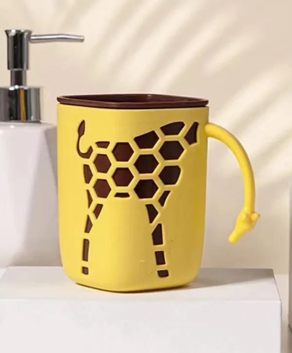 Multi_Utility_Cute_Plastic_Cup_use_as_Toothbrush_Holder_Cup,_Mouthwash_Cup,_Gargle_Cup,_Pen_Stand,_Table_Decor,_Simple_Bathroom_Tumbler_Return_Gifting_for_Kids,_Jiraffe,_Yellow