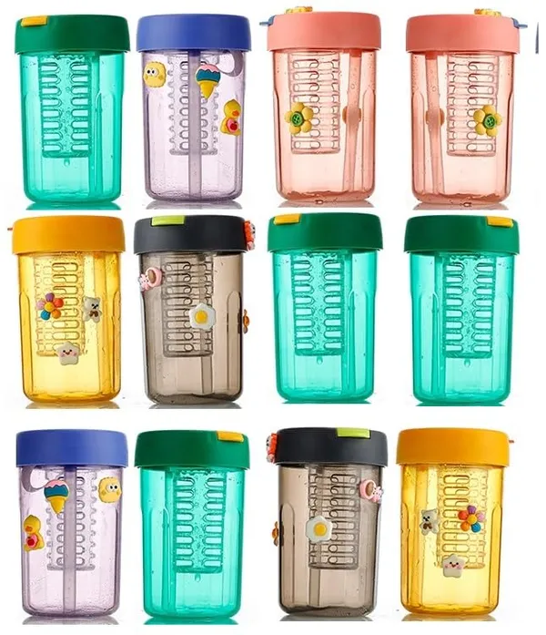Tiptoe�_Pack_of_12,_400_ML_Fruits_Herbs_Detox_Infuser_Sipper_Bottle_Mug_Leak_proof_BPA_Free_Bottle_for_kids_Girls_Boys_Birthday_Return_Gift_for_Kids
