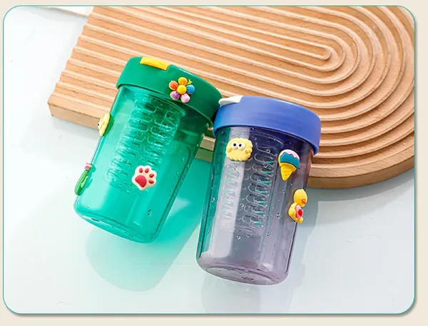 Tiptoe�_Pack_of_6,_400_ML_Fruits_Herbs_Detox_Infuser_Sipper_Bottle_Mug_Leak_proof_BPA_Free_Bottle_for_kids_Girls_Boys_Birthday_Return_Gift_for_Kids