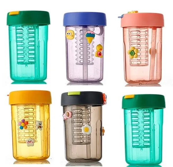 Tiptoe�_Pack_of_6,_400_ML_Fruits_Herbs_Detox_Infuser_Sipper_Bottle_Mug_Leak_proof_BPA_Free_Bottle_for_kids_Girls_Boys_Birthday_Return_Gift_for_Kids