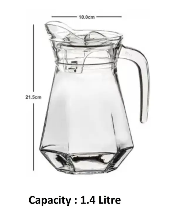 _Pack_of_2,_1400_ML_Glass_Jug_Pitcher_with_Plastic_lid,_iced_Tea_Pitcher_Water_jug_hot_Cold_Water_ice_Tea,_Milk_and_Juice_Beverage_Carafes_1.4_LTR,_1_Piece,_Transparent