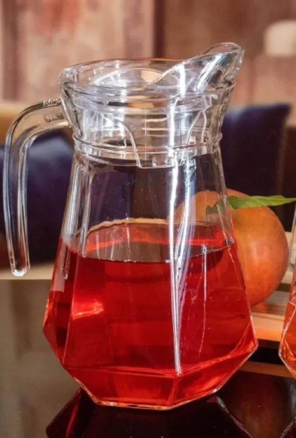 _Pack_of_2,_1400_ML_Glass_Jug_Pitcher_with_Plastic_lid,_iced_Tea_Pitcher_Water_jug_hot_Cold_Water_ice_Tea,_Milk_and_Juice_Beverage_Carafes_1.4_LTR,_1_Piece,_Transparent