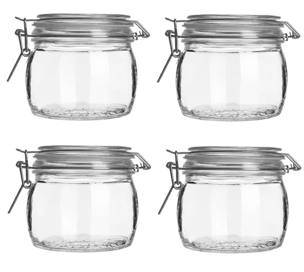 500_ML_Airtight_Pop_Storage_Glass_Container_With_SS_Clip_Lid_-_Multipurpose_Kitchen_Jar_for_Grocery,_Cookies,_Candy,_Cashews_-_4_Pieces