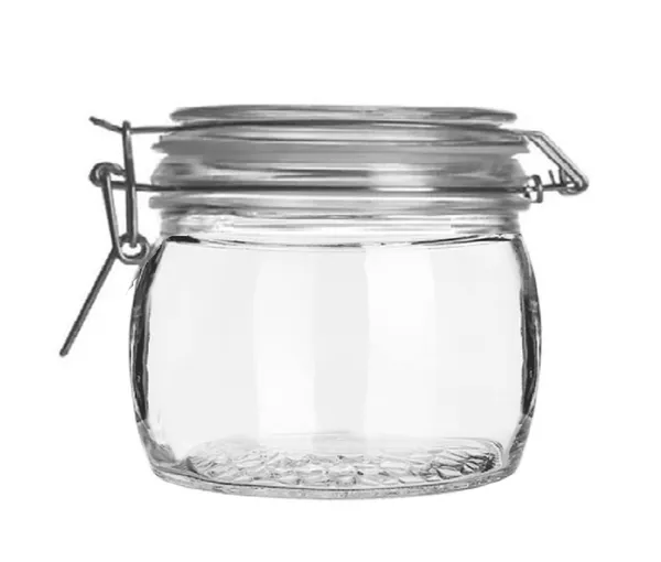 500_ML_Airtight_Pop_Storage_Glass_Container_With_SS_Clip_Lid_-_Multipurpose_Kitchen_Jar_for_Grocery,_Cookies,_Candy,_Cashews_-_1_Piece