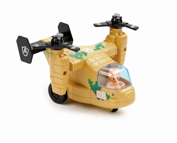 Inertia_Friction_Mini_Army_Helicopter_Unbreakable_Toy_with_Moving_Pilot_and_Propeller,5_Inch,_Aircraft_Toys_for_Kids,_Brown