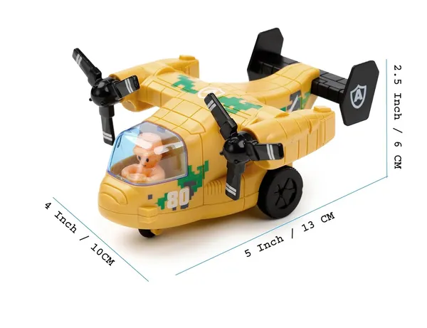 Inertia_Friction_Mini_Army_Helicopter_Unbreakable_Toy_with_Moving_Pilot_and_Propeller,5_Inch,_Aircraft_Toys_for_Kids,_Brown