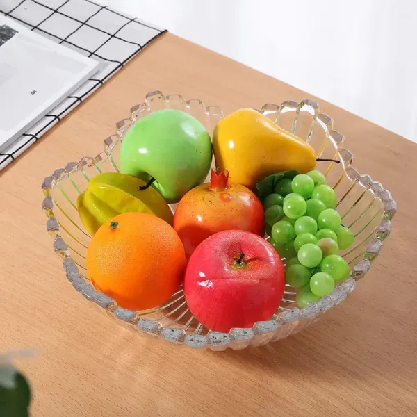 12_Inch_Decorative_Glass_Salad_Fruit_Bowl_Dinner_Table_Wedding_Home_D�cor_Bowl_for_Fruit,_Snack,_Dessert,_and_Candy_Dishes_or_Nuts,_Clear