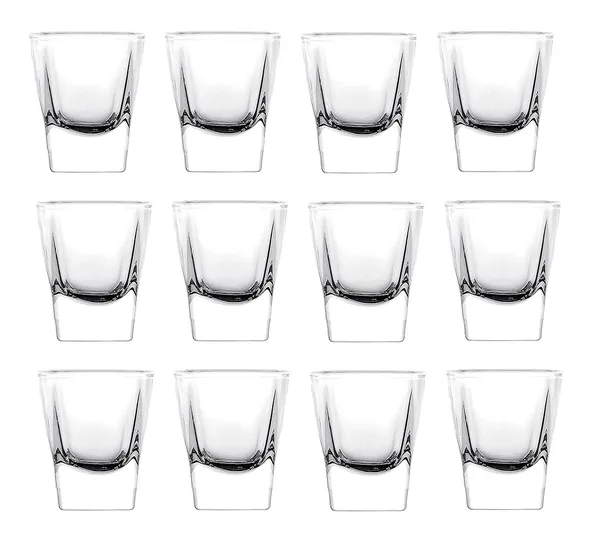 Pack_of_12,_50_ML_Tequila_Vodka_Whisky_Shot_Glass_Crystal_Clear_Square_Base_Shot_Glass,_Peg_Measurer_Glass,_Short_Glass_Set_for_Whiskey,_Tequila,_Vodka,_Clear
