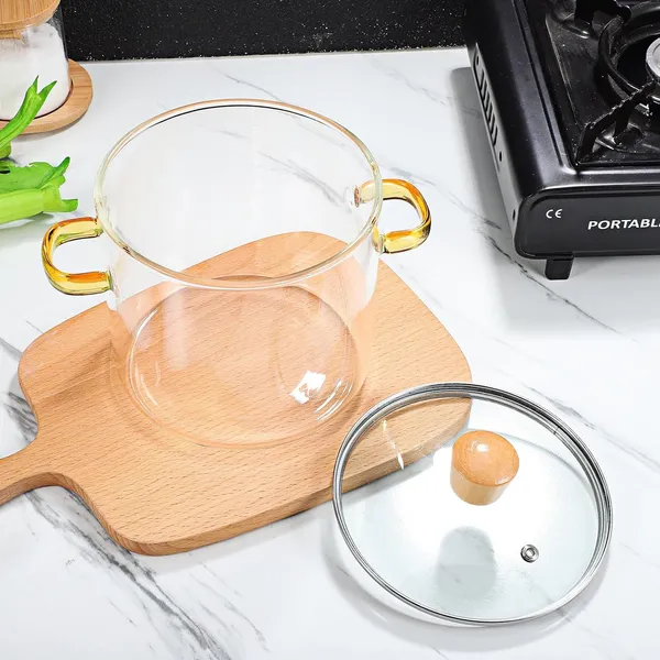 _�_Pack_Of_2,_1600_ML_Non_Stick_Glass_Cooking_Pot_Heat-Resistant_Induction_Plate_Direct_Flame_Safe_Borosilicate_Glass_Cookware_Set_Stovetop_Pot_-_Safe_For_Pasta_Noodle,_Soup,_Clear
