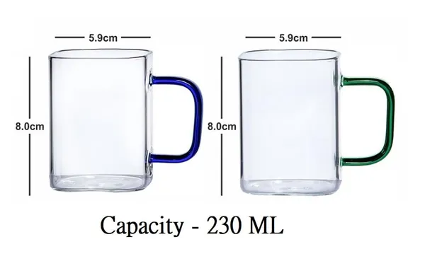 Pack_of_4,_230_ML_Heat_Resistant_Square_Glass_Tea_Cup_Juice_Microwave_Safe_Cold_Coffee_Color_Handle_Transparent_Mug_Drinkware_Ice_Coffee_Mug,_Multicolor