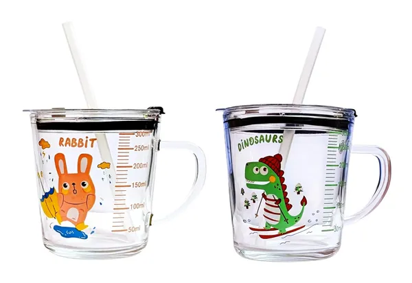 2_Pieces,_300_ML_Cartoon_Printed_Glass_Sipper_Mug_Jar_with_Silicone_Straw_and_Airtight_Leakproof_Lid_Measuring_Scale_Drinking_Cup_for_Kids_Boys_and_Girls_Perfect_for_Milk,Juice,Coffee