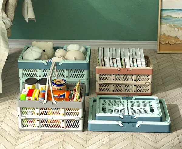Foldable_Multipurpose_Toy_Picnic_Fruit_Vegetable_Kitchen_Basket_With_Handle_Storage_Box_Bathroom_Bedroom_Kitchen_Office_Organization_And_Storage_Essential,_Blue