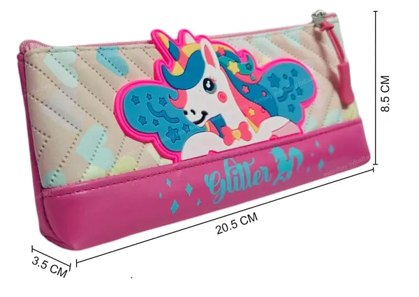 Tiptoe�_6_Pieces,_Cute_Unicorn_Print_Zipper_Pencil_Case_Pouch_Kids_School_Supply_Organizer_Students_Stationery_Box_Birthday_Return_Gift_for_Kids_Girls,_Multicolor