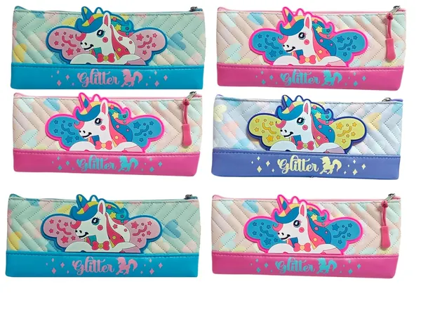 Tiptoe�_6_Pieces,_Cute_Unicorn_Print_Zipper_Pencil_Case_Pouch_Kids_School_Supply_Organizer_Students_Stationery_Box_Birthday_Return_Gift_for_Kids_Girls,_Multicolor