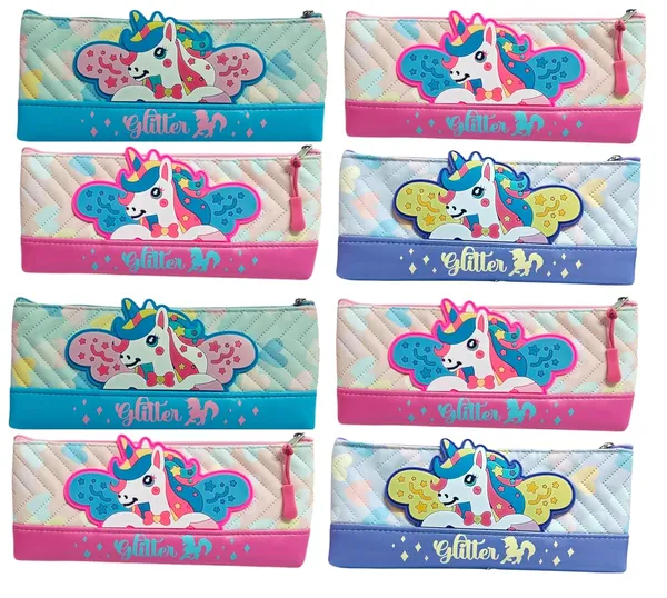 Tiptoe�_8_Pieces,_Cute_Unicorn_Print_Zipper_Pencil_Case_Pouch_Kids_School_Supply_Organizer_Students_Stationery_Box_Birthday_Return_Gift_for_Kids_Girls,_Multicolor