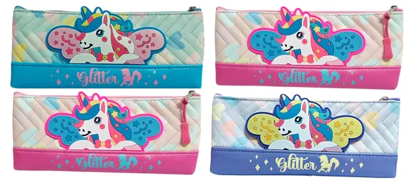 Tiptoe�_4_Pieces,_Cute_Unicorn_Print_Zipper_Pencil_Case_Pouch_Kids_School_Supply_Organizer_Students_Stationery_Box_Birthday_Return_Gift_for_Kids_Girls,_Multicolor