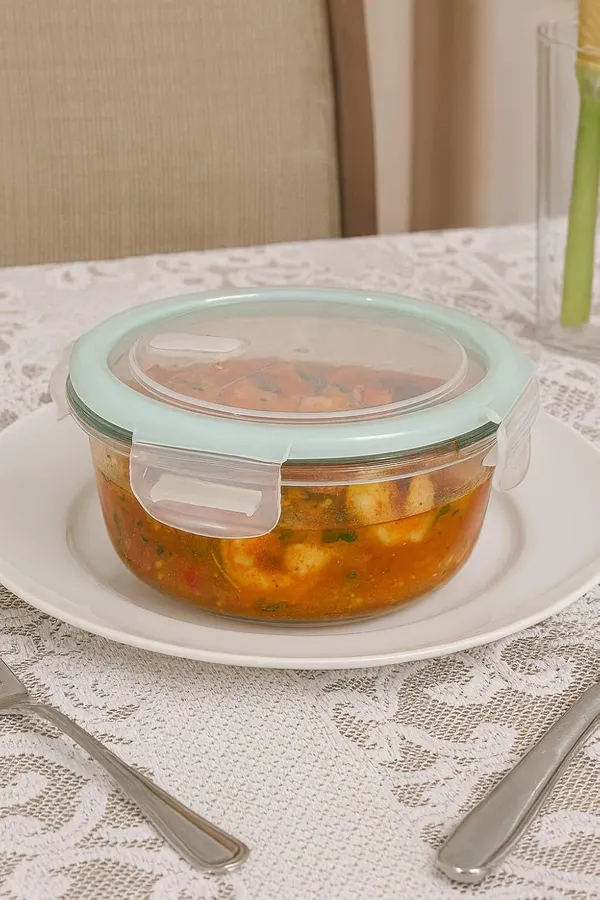1_Piece_Round_Borosilicate_Glass_Food_Storage_Oven_Safe_Container_Set_with_Air_Vent_Airtight_Lid_Microwave_Safe_Bowl,_Glass_Reheating_Bowl_Tiffin,_375_ML,_Clear