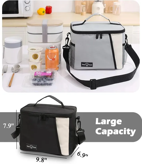 Thermal_Insulated_Meal_Lunch_Box_Bag,_Cooler_Bag_Small_Lunch_Box_for_Men_Women_Insulated_Lunch_Reusable_Lunch_Pail_Adjustable_Strap_for_Work_Office_Picnic_Beach,_Black