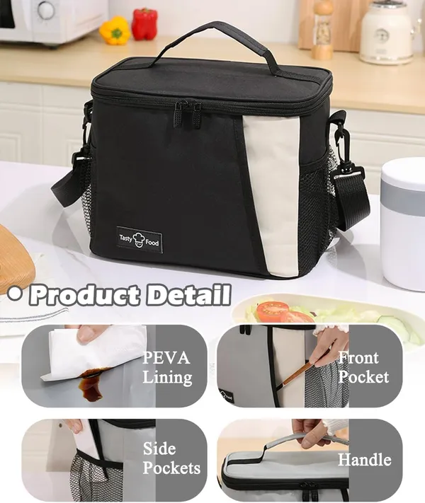 Thermal_Insulated_Meal_Lunch_Box_Bag,_Cooler_Bag_Small_Lunch_Box_for_Men_Women_Insulated_Lunch_Reusable_Lunch_Pail_Adjustable_Strap_for_Work_Office_Picnic_Beach,_Black