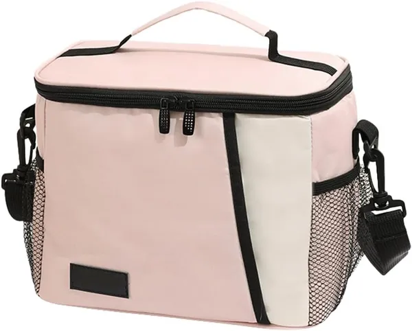 Thermal_Insulated_Meal_Lunch_Box_Bag,_Cooler_Bag_Small_Lunch_Box_for_Men_Women_Insulated_Lunch_Reusable_Lunch_Pail_Adjustable_Strap_for_Work_Office_Picnic_Beach,_Pink