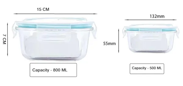 Pack_of_2,_520_ML_and_800_ML_Square_Borosilicate_Glass_Food_Storage_Oven_Safe_Container_Set_with_Airtight_Air_Vent_Lid_Microwave_Safe_Bowl,_Clear