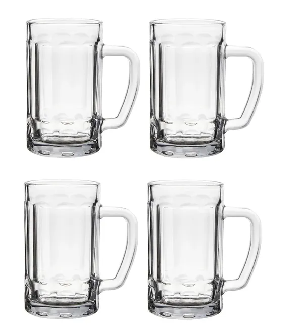 _Pack_of_4,_410_ML_Beer_Glass_Mug_Cup_with_Handle_Water_Juice_Cocktail_Mocktail_Glass_Set