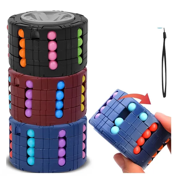 Pack_of_3_,_Cylinder_Magic_Bean_Puzzle_Toy_Cylinder_Rotate_and_Slide_Puzzle_Games_Relieve_Stress_Toy_for_Children_Toy_Decompression_Cube_Creative_Educational_Fidget_Toy_,_Multicolor