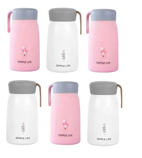TipToe�_Pack_of_6,_Glass_Bottle_with_Thermal_PP_Covered_Heat_Proof_Leak_Proof_Bottle_Mug_for_Kids_Travel_Cup_Birthday_Return_Gift_for_Kids,_330_ML,_Multicolor