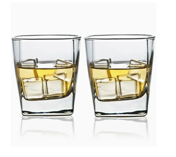 Pack_of_2,_Small_200_ML_Transparent_Water_Juice_Squaree_Glass_Drinking_Bar_Mug_Glasses_for_Scotch,_Bourbon,_Juice,Water,_Liquor_and_Cocktail_Drinks,_Clear