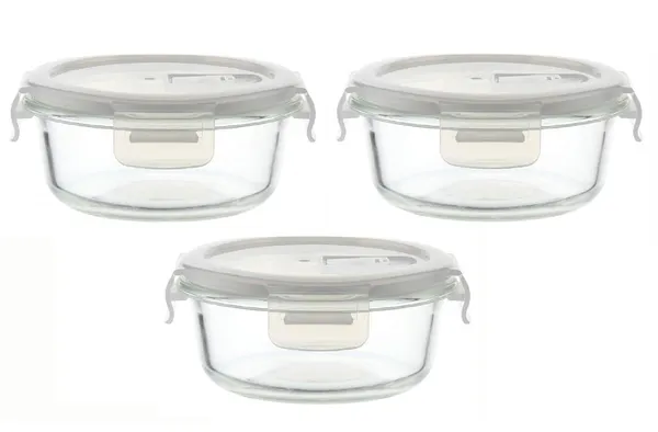 Microwave_Oven_Safe_Round_Borosilicate_Glass_Food_Storage_Container_Set_with_Air_Vent_Airtight_Lid_Leak_Proof_Bowl,_Glass_Reheating_Bowl_Tiffin,_600_ML,_3_Pieces,_Clear