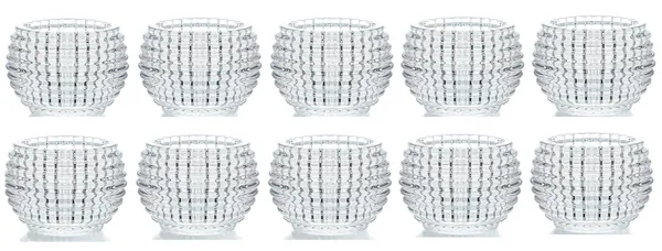 TipToe�_Set_of_10,_Decorative_Round_Crystal_Glass_Votive_Candle_Holders_for_Home_Decoration_Tealight_Holders_Exquisite_Crystal_Diya_for_Diwali_Wedding_Party_Decor,_Clear