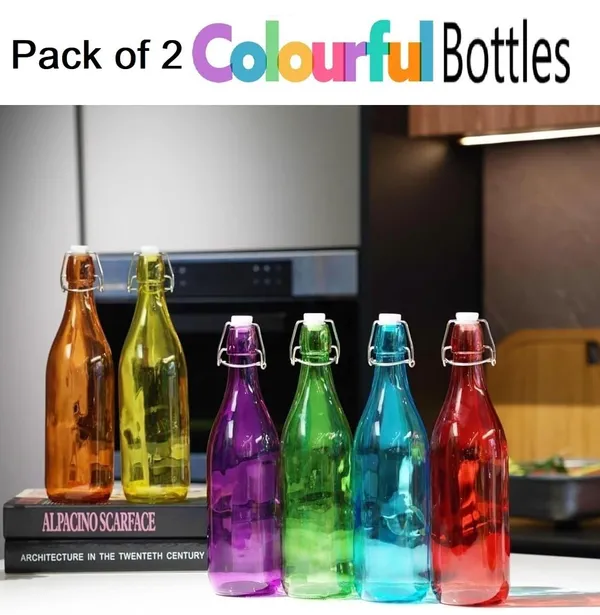 2_Pieces_Glass_water_Bottle_with_AirTight_Flip_Cap_Colorful_Refrigerator_Fridge_Safe_Glass_Water_Bottles_For_home_Office_Restaurants_1_Litre,_Multicolor