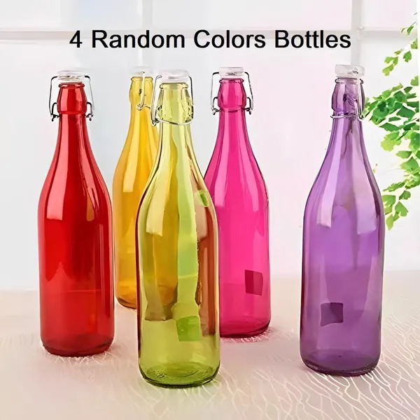 4_Pieces_Glass_water_Bottle_with_AirTight_Flip_Cap_Colorful_Refrigerator_Fridge_Safe_Glass_Water_Bottles_For_home_Office_Restaurants_1_Litre,_Multicolor