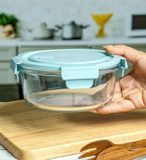 Pack_of_2,_400ML_Small_Round_Borosilicate_Glass_Food_Storage_Oven_Safe_Container_Set_with_Airtight_Air_Vent_Lid_Microwave_Safe_Bowl,_Glass_Lunch_Box,Blue