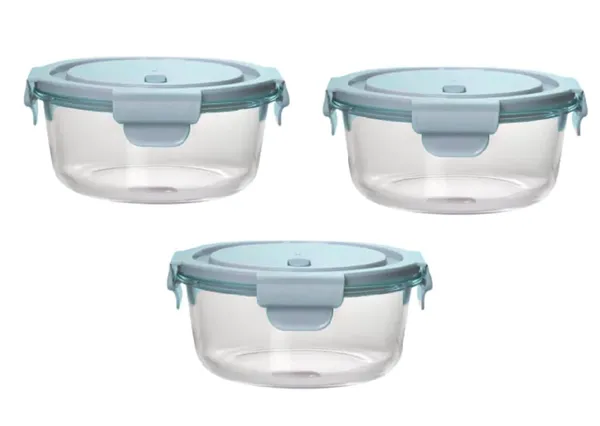 Pack_of_3,_400ML_Small_Round_Borosilicate_Glass_Food_Storage_Oven_Safe_Container_Set_with_Airtight_Air_Vent_Lid_Microwave_Safe_Bowl,_Glass_Lunch_Box,Blue
