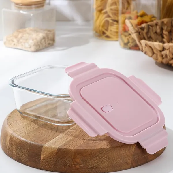 520_ML_Square_Shape_Microwave_Safe_Borosilicate_Glass_Food_Storage_Oven_Safe_Container_Set_with_Airtight_Lid_Microwave_Safe_Tiffin_Bowl,_Glass_Serving_Bowl,_1_Piece,_Pink