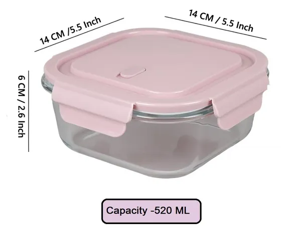 520_ML_Square_Shape_Microwave_Safe_Borosilicate_Glass_Food_Storage_Oven_Safe_Container_Set_with_Airtight_Lid_Microwave_Safe_Tiffin_Bowl,_Glass_Serving_Bowl,_1_Piece,_Pink