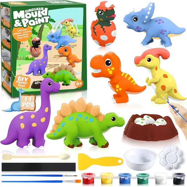 DIY_Mould_and_Paint_Craft_kit_-_Dino_Theme_Make_Your_own_Fridge_Magnet_Set_with_Palette_&_Mold,_Painting_Art_&_Craft_Set_-_Gift_Toys_for_Boys_&_Girls