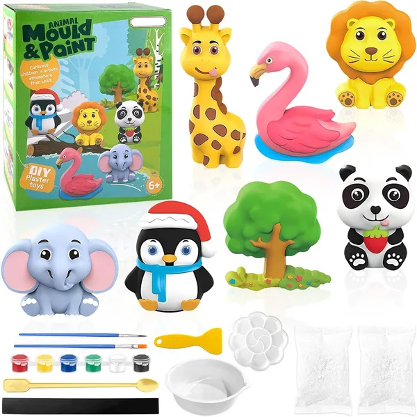 DIY_Mould_and_Paint_Craft_kit_-_Forest_Jungle_Animal_Theme_Make_Your_own_Fridge_Magnet_Set_with_Palette_&_Mold,_Painting_Art_&_Craft_Set_-_Gift_Toys_for_Boys_&_Girls