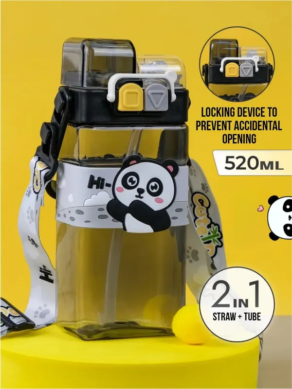 520ML_Water_Bottle_For_Kids_Boys_with_Double_Drinking_Straw_Cup_Adjustable_Strap,_Leak-Proof_BPA_Free_Water_Bottle,_Perfect_for_School_&_Outdoor_Fun_Gift_for_Childrens,_Panda