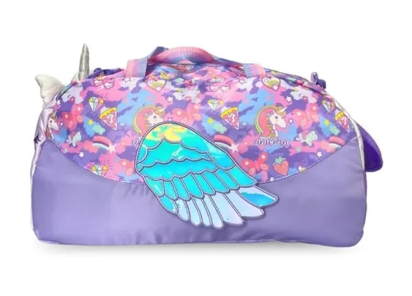 Unicorn_Theme_3D_Designer_Duffel_Handbag_&_Shoulder_Bag,_Weekender_Overnight_Bag,_Kids_&_Teenagers_Swimming_Duffle_Bag,_Large_-_18_x_8.4_x_9.4_Inches,_Purple